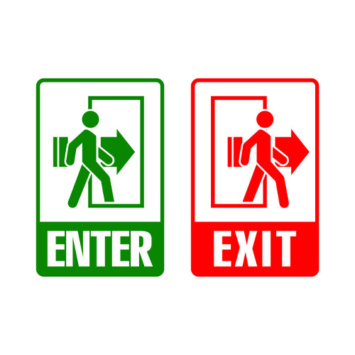 Exit and Entry Signs